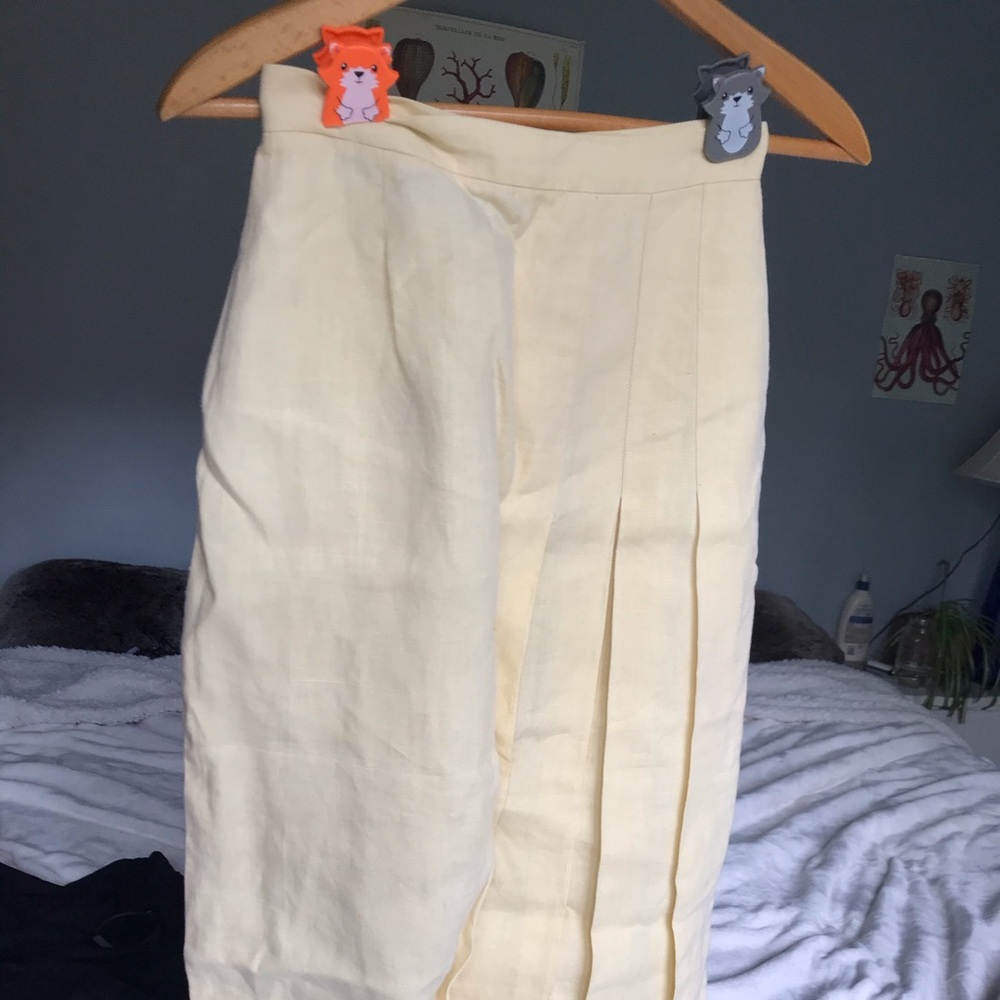 Ralph Lauren Pastel yellow midi skirt